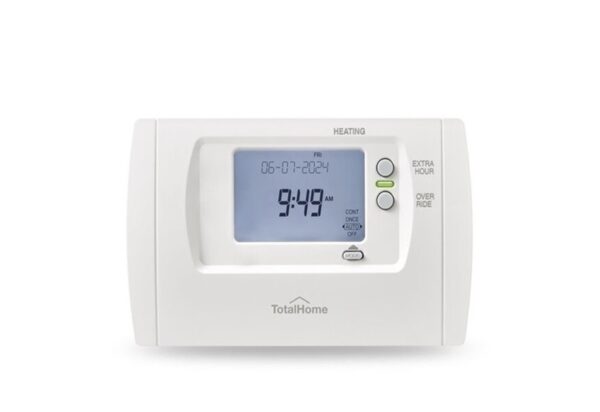 Total Home TTH1CT Single Channel Programmer 7 Day Digital Timer for Heating Control, Digital One Channel Thermostat