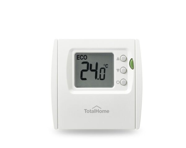 Total Home TTHWD Wired Digital Room Thermostat, Intelligent, Energy-Saving Heating Control, Wired Thermostat