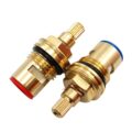 CC1 1/2" Tap Mechanism Ceramic Disc Cartridge Pair Hot and Cold 51mm Length 20 Teeth