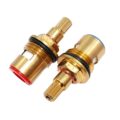CC4 1/2" Tap Mechanism Ceramic Disc Cartridge Pair Hot and Cold 48.5mm Length 20 Teeth
