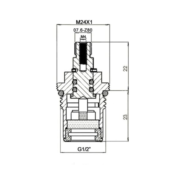 32mm Head Kit for 1/2" Tap Cartridges MHK32 Complete Installation Set