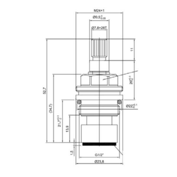 BC4 12 Tap Cartridge Pair Compatible with Spline CC15 and Franke Eiger Taps