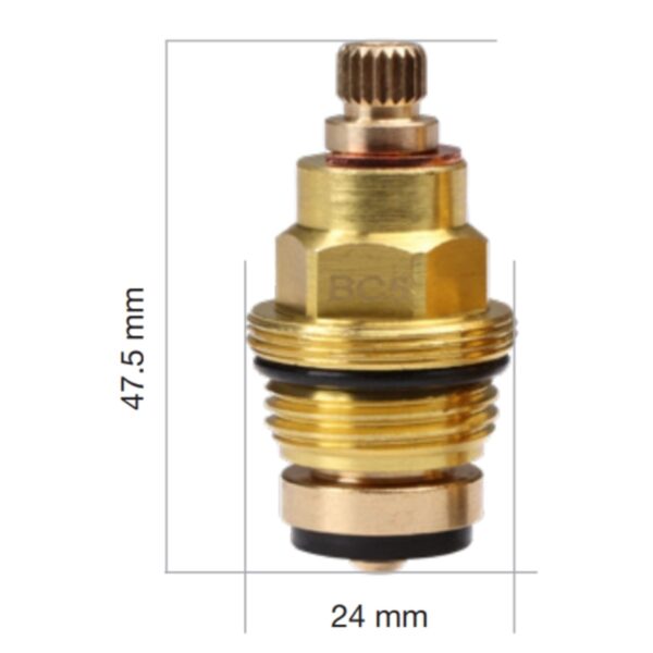 BC5 1/2" Tap Cartridge Single BC5 Compatible with Spline CC4 and Ultra Flow/Hudson Reed Taps