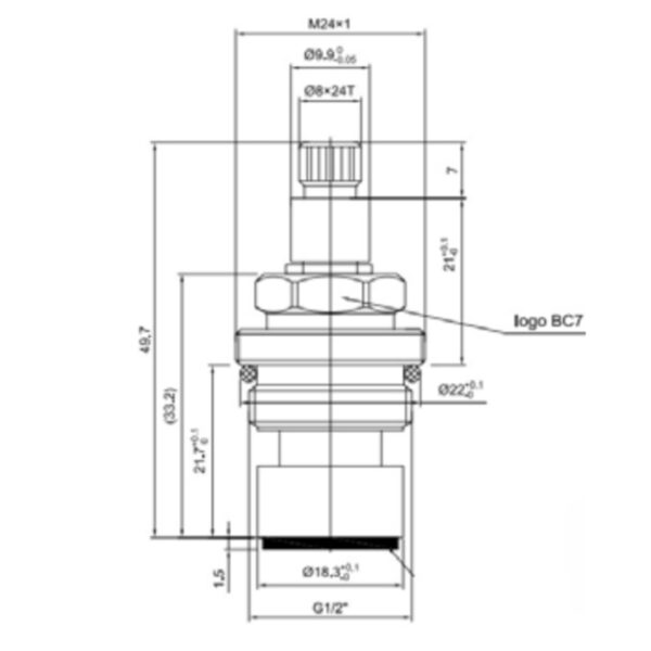 BC7 12 Tap Cartridge Pair BC7 Compatible with Spline CC11 and Ultra SPR Taps