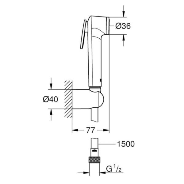 GROHE Tempesta-F Trigger Spray 30 Wall Holder Set