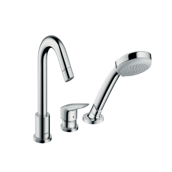 Hansgrohe 71310000 Logis 3 Hole Rim Mounted Single Lever Bath Mixer