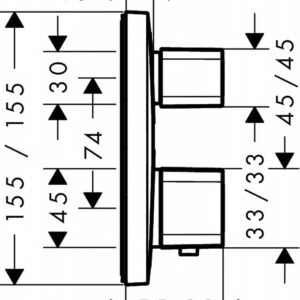 Hansgrohe Ecostat E Thermostatic Single Outlet Concealed Shower Valve 15707000