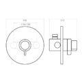 INTA PURO SAFE TOUCH THERMOSTATIC MINI CONCENTRIC DUAL CONTROL SHOWER PU90014CP - 2