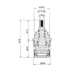 Universal Ceramic Disc Tap Cartridge Replacement 34 Pair CL1 High-Quality Ceramic Discs