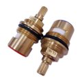 CL16 3/4" Universal Ceramic Disc Tap Cartridge Pair Durable Replacement for Hot and Cold Taps