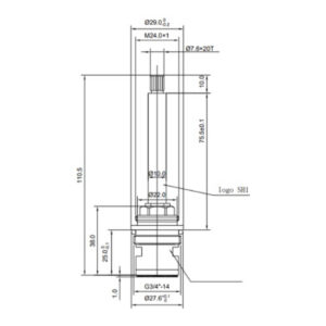 Universal Left Hand Opening Flow Cartridge 3/4" SH1L Brass Screw-In