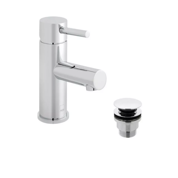 Vado Zoo Basin Mono Mixer Tap Smooth Bodied with Universal Waste - ZOO-100F/CC-C/P