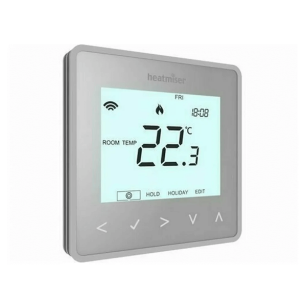 Heatmiser neoAir Silver V2-M Wireless Thermostat for Heating and Hot Water Control