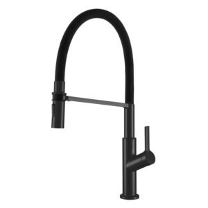 Belfast Black Kitchen Sink Faucet with Pull Down Sprayer Single Handle WT1075MBKF