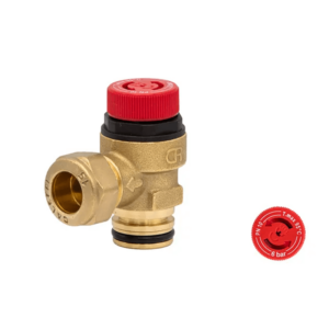 Altecnic Caleffi F0000412 Pressure Relief Valve with Circlip Connection 6 Bar for MK3 Multibloc