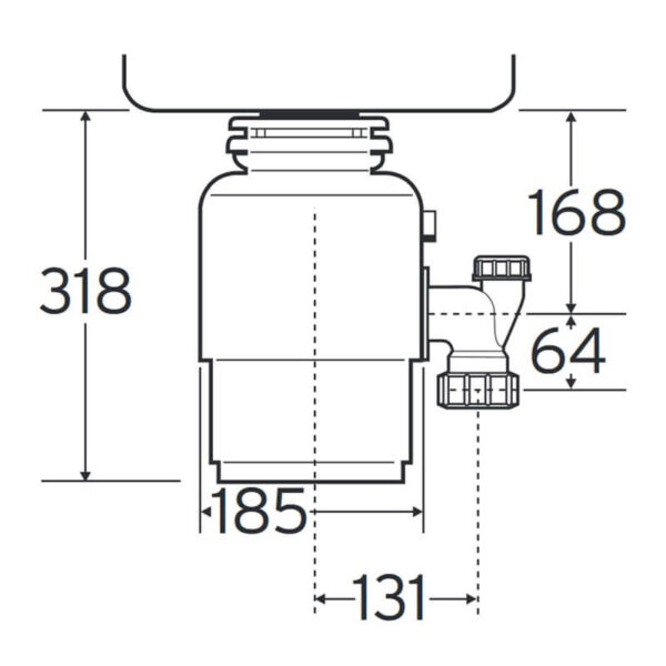 InSinkErator Model 66 Waste Disposal Unit 1-Stage Grind Technology