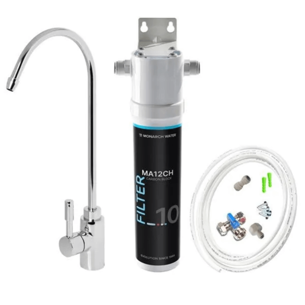 Monarch MA12CH Drinking Water Filter System with Tap and 38” Tubing Complete Installation Kit