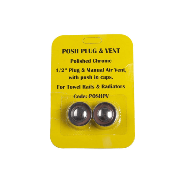 1/2" Polished Chrome Plug & Vent Set POSHPV