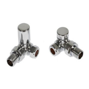 Corner Pattern Radiator Valve Pair Chrome Finish RVCORNER