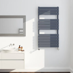 Atesh 1200x500mm Anthracite Heated Towel Rail