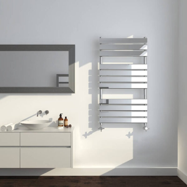 Atesh 1200x500mm Chrome Heated Towel Rail