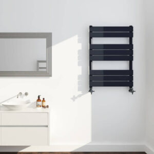 Atesh 800x500mm Black Heated Towel Rail