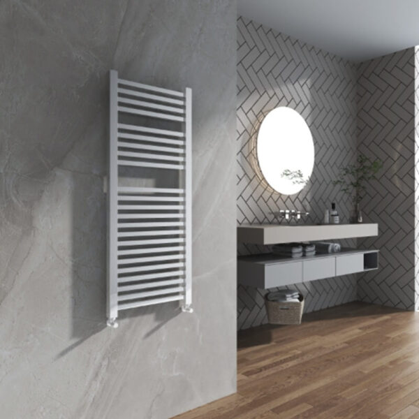 Branton 1200x490mm Square Chrome Heated Towel Rail