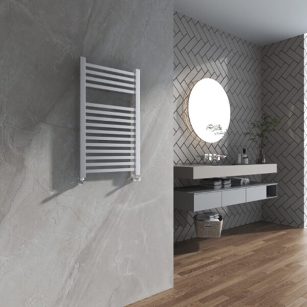 Branton 800x490mm Square Chrome Heated Towel Rail