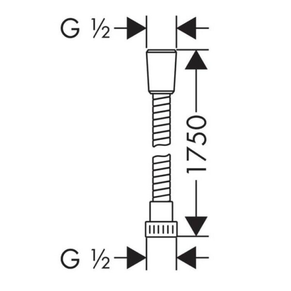 Hansgrohe 28265000 Metaflex Shower Hose 1750 mm Chrome