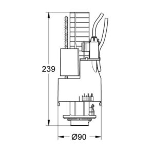 GROHE 42774000 Dual Flush Discharge Valve