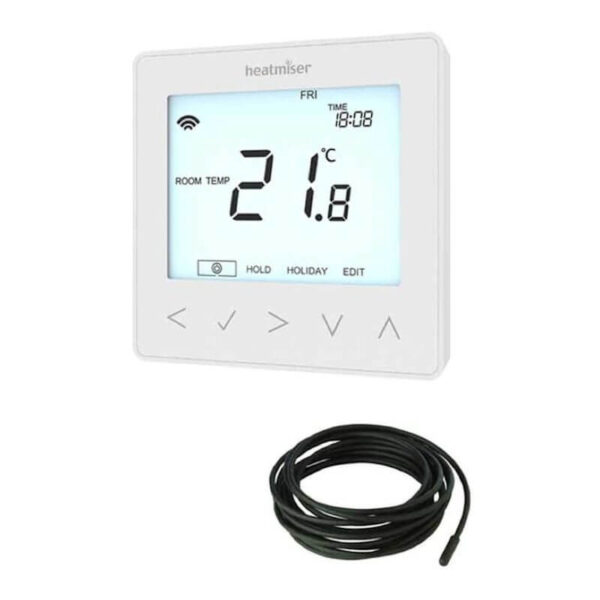 Heatmiser neoStat-e V2 Electric Floor Heating Thermostat White