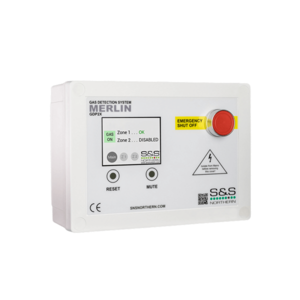 Merlin GDP2X Gas Detection System 2-Zone Gas Detection Panel with Fire Alarm & BMS Integration