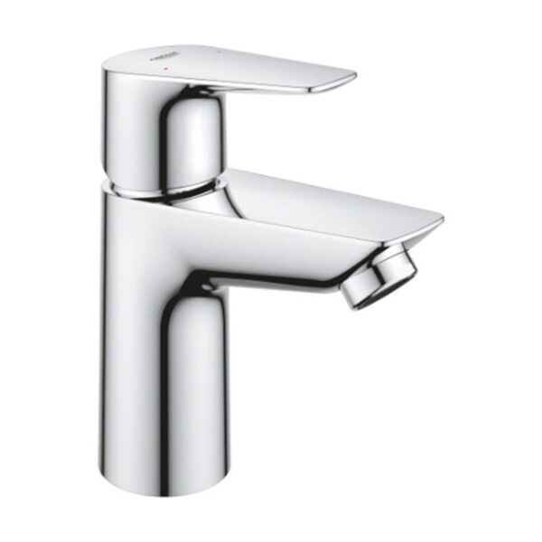 Grohe 23972001 BauEdge Low Pressure Basin Mixer Chrome 1/2" M Size Mono Tap Pop Up Waste