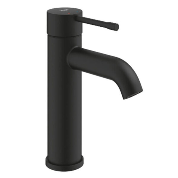 Grohe 24172KF1 Essence Basin Mixer 1/2" S Size Phantom Black Smooth Body with Click Waste
