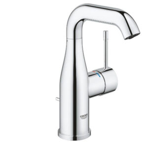 Grohe 24173001 Essence Basin Mixer 1/2" M Size Chrome Medium Swivel Spout with PUW and AquaGuide