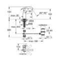 Grohe 24173001 Essence Basin Mixer 1/2" M Size Chrome Medium Swivel Spout with PUW and AquaGuide