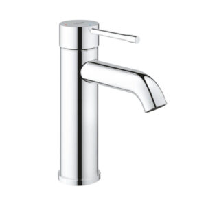 Grohe 24179001 Essence Basin Mixer 1/2" S Size Chrome Cold Start Smooth Body with Click Waste