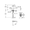 Grohe 24179001 Essence Basin Mixer 1/2" S Size Chrome Cold Start Smooth Body with Click Waste