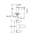 Grohe 25098003 Eurosmart Two Handled Bath Filler 1/2" Chrome Deck Mounted Professional Edition
