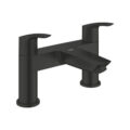 Grohe 250982433 Eurosmart Bath Filler 1/2" Matte Black Two Handled Deck Mounted with 3/4" Ceramic Valves
