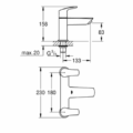 Grohe 250982433 Eurosmart Bath Filler 1/2" Matte Black Two Handled Deck Mounted with 3/4" Ceramic Valves