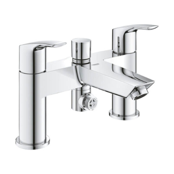 Grohe 25105003 Eurosmart Deck Bath Shower Mixer Chrome 1/2" Two Handle Tap