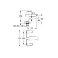 Grohe 25105003 Eurosmart Deck Bath Shower Mixer Chrome 1/2" Two Handle Tap