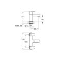 Grohe 25128000 Cosmo Deck 2H Bath Filler Chrome 12 Dual Handle Tap Technical