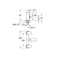 Grohe 25129000 Eurosmart Cosmopolitan Two Handled Bath Shower Mixer 12 Chrome Deck Mounted Technical