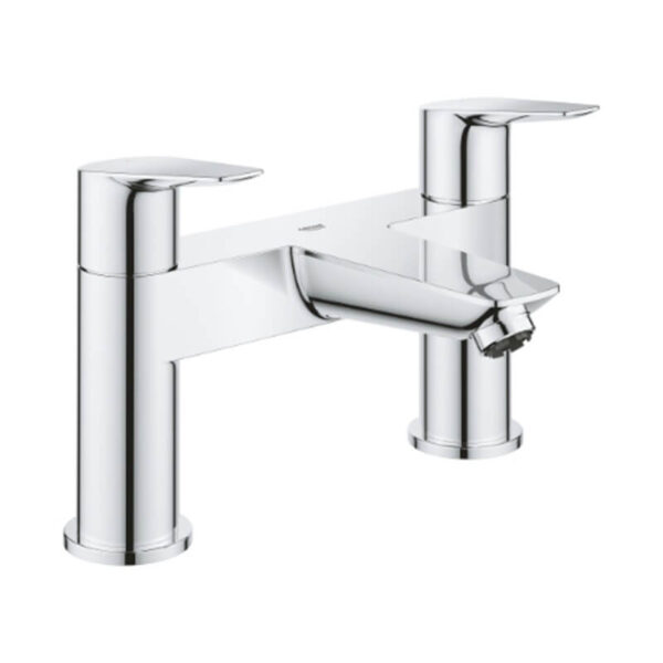 Grohe 25216001 BauEdge Deck 2H Bath Filler Chrome 1/2" Dual Handle Tap