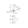 Grohe 25216001 BauEdge Deck 2H Bath Filler Chrome 1/2" Dual Handle Tap