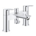 Grohe 25217001 BauEdge Deck 2H Bath Shower Mixer Chrome 1/2" Dual Handle Tap
