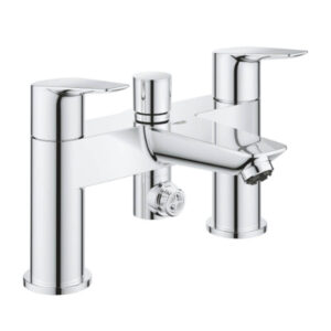 Grohe 25217001 BauEdge Deck 2H Bath Shower Mixer Chrome 1/2" Dual Handle Tap