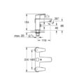 Grohe 25217001 BauEdge Deck 2H Bath Shower Mixer Chrome 1/2" Dual Handle Tap